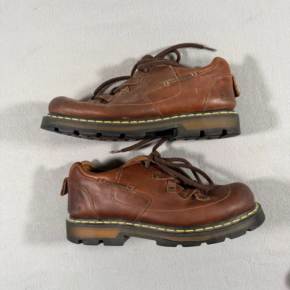 Vintage Dr Martens 9A88 Brown Leather Chunky Lug Sole Shoes Mens 10 90s Y2K